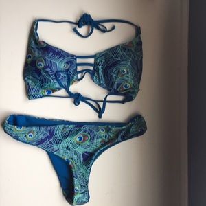 Reversible swim suit set